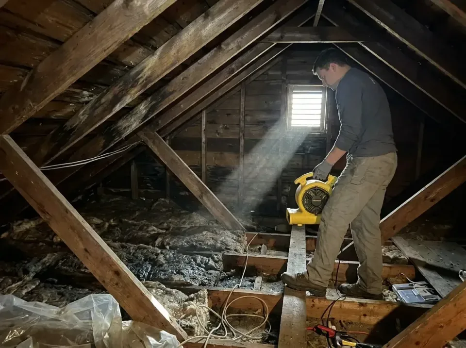 attic-water-damage-drying-proc-007 — frequently asked questions, Emergency Water Extraction & 24/7 Flood Response in Primera…